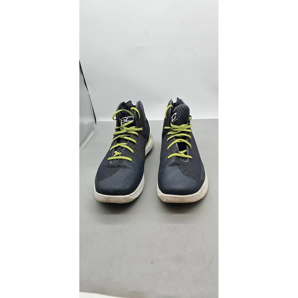 Under Armour Curry SC 3Zero Mens Basketball Shoes Gray Lime 1298308-008 Size 15